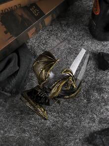 1 件新款恐龍形紅酒杯,勃根地風格,550 毫升容量,完美的派對禮物 - 銅色 - 查看 3