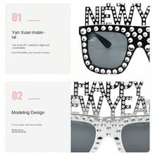 1入新跨境新年眼鏡,快樂新年有趣眼鏡,除夕派對眼鏡 - 彩色 - 查看 9