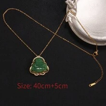 1pc Fashionable Pendant Necklace For Women, Daily Wear, Light Luxury And Niche Design - Pink - View 4