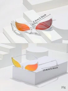 唐吉诃德多弗朗明哥时尚眼镜镜面时尚动漫角色扮演服装装饰眼镜道具男女通用 - 白色 - 查看 4