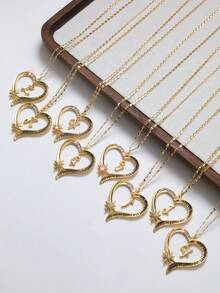 1 Châu Âu và Châu Mỹ Thiết kế thời trang Love Vòng cổ mặt dây chuyền - mặt dây chuyền chữ tình - Xem 2