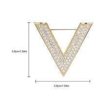 1pc V-Shaped Scarf Buckle Inlaid Shiny Rhinestone Clothes Corner Knotted Buckle T-Shirt Clothes Buckle Ring Scarf Accessories - Multicolor - View 6