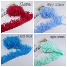 (50/100/150/200cm) Natural Turkey Hair Edge 10-15cm/Diy Feathers/Ready Stock//Special Offer - Multicolor - View 9