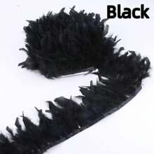 (50/100/150/200cm) Natural Turkey Hair Edge 10-15cm/Diy Feathers/Ready Stock//Special Offer - Multicolor - View 3