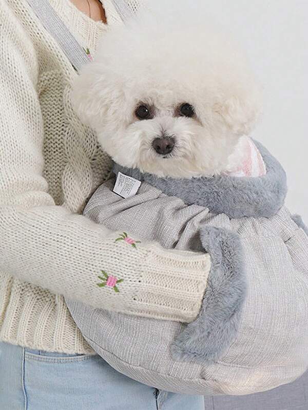 Pet Sling Carrier For Small Dog And Cat, Reversible And HandsFree Dog