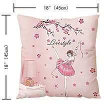 1pc Romantic Valentine's Day Alphabet Print Polyester Digital Print Cushion Cover - Multicolor - View 2