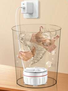 1pc Usb Mini Turbo Dishwasher & Portable Washing Machine With Suction Cups, Suitable For College Dormitories, Travel, Home And Apartment Cleaning - White - View 3