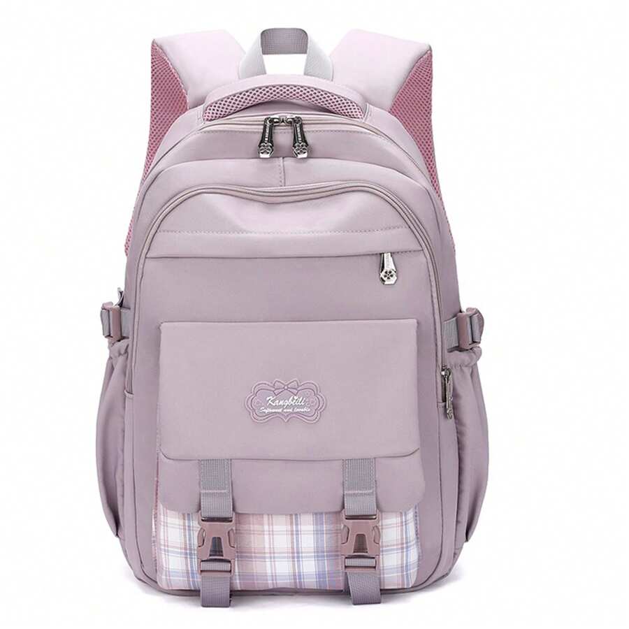 Mochilas Escolares para Niñas de Primaria, Mochila escolar primaria de gran capacidad, Mochilas escolares impermeables para niños, Mochila para libros para niñas Adolescentes - Morado - Ver 1