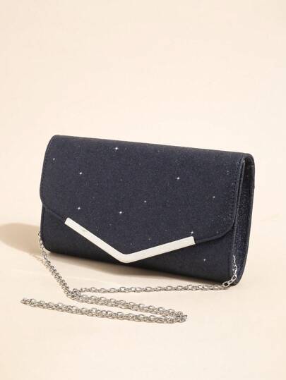 Clutch Purse Evening Bag For Women, Glitter Evening Envelope Handbag With Detachable Chain Elegant,Exquisite Patent Square Evening Bag For Party Dinner Bag,Clutch Bag For Party Girl,Woman,For Female, Perfect For Party,Wedding,Prom,Dinner/Banquet,Best Gift For Women's Clip Glitter Dinner Wallet For Carnival Wedding Handbag For Party And Prom