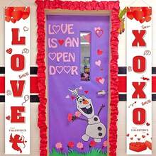2入組情人節紅心主題派對裝飾對聯和門旗 - 情人節對聯B款 - 查看 8