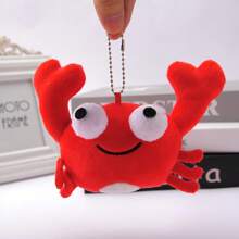 1pc Plush Crab Dog Chew Toy - Red - View 5