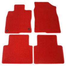 4PCS Floor Mats Fit For 16-21 Hondas' Civic All Models (Sedan, Coupe,Hatchback,Type R) Nylon Auto Front Driver Passenger Side All Season Car Mats Carpets Replacement Interior Accessories, A Versatile Valentine Gift - Red - View 4