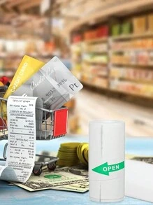 FoBianJie 10入組熱感迷你印表機紙,材料選擇eood紙漿纖維自黏式可打印貼紙,與p1迷你印表機及peripage A6系列印表機和便攜式熱感印表機兼容。自黏式熱感紙可印可貼,適用於口袋式熱感印表機 - 10圈不乾膠熱敏紙 - 查看 7