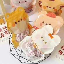 10入組可愛卡通動物自立自封袋,適用於零食、餅乾、糖果、禮品包裝 - 小(小熊貓) - 查看 5