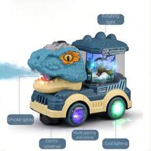 【電池不包含】電動360度旋轉霸王龍玩具車-橘色 - 橘色 - 查看 5