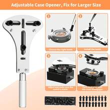 Watch Repair Kit, Watch Case Opener Spring Bar Tools, Watch Battery Replacement Tool Kit, Watch Band Link Pin Tool Set With Carrying Case And Instruction Manual