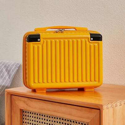 1pc Portable Cosmetic Bag, Women's Travel Toiletry Bag With Handle, Multifunctional Cosmetic Bag, Portable 14 In Cosmetic Handbag, Lightweight Versatile Carry On Travel Luggage Bag, Suitcase Bag, Carry On Travel Luggage Bag, Suitcase Bag Bag For School School Accessories School Stuff