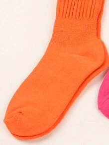 1/3 Cặp Vớ Len Dày Dặn, Tất Giữ Nhiệt Chân Cho Nam Và Nữ - trái cam - Xem 4