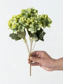 1 件/3 件人造绣球花束假植物房间装饰秋季装饰假花花园秋季装饰中心装饰生日派对装饰婚礼花篮，新娘手捧花，家居装饰，餐厅，卧室，窗台装饰，花瓶装饰，情人节礼物，新年装饰，户外花园，开学季 - 軍綠色 - 查看 3