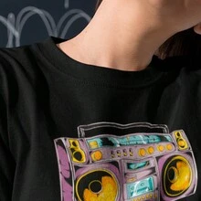 Women T-Shirts - 黑色 - 查看 3