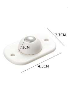 4 件裝家用移動底座黏性滾輪,無需鑽孔,適合垃圾桶 - 白色 - 查看 10