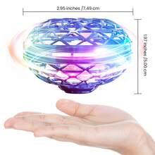 Tecnock Flying Orb Ball Toys, Hover Ball Boomerang With Lights, Hand Controlled Mini Drone For Kids, Galaxy Ball Flying Spinner, Indoor Outdoor Cool Toys Gifts For Boys Girls 6 7 8 9 10+ Year Old - Blue - View 9