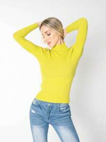 Suéter Manga Larga Mujer Botones Dorado - Verde - Ver 1