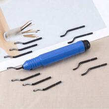 10入組手動編織呢邊修剪刀片，木質和塑料斜角工具，只適用於非動力修剪刀片更換，不包含修剪機，僅出售刀片 - 黑色 - 查看 6