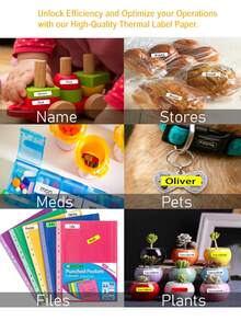 Marklife聖誕樹自粘熱敏紙卷,樹熱敏印表機貼紙,節日標籤貼紙,適用於p11,p12,p15,p50迷你印表機製造商,貼紙標誌,瓶子,筆記本電腦,14mmx40mm,每卷180pcs - 彩色 - 查看 10