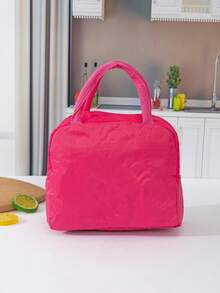 1入組卡通人魚圖案鋁箔加厚便攜購物袋適合男女孩子,適用於戶外使用 - 紅色 - 查看 2