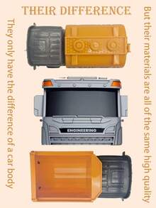 兒童遙控車玩具小工程2通遙控工程車電池版重工先鋒工程車生日禮物（車身油箱顏色隨機送）聖誕禮物 - 藍色 - 查看 9