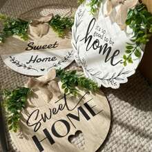 Rustic Mặt trước Cửa Chào mừng Dấu hiệu Tròn Bằng gỗ Dấu hiệu Treo Nhà nông Hiên nhà Chào mừng Dấu hiệu Mùa Xuân Chào mừng Dấu hiệu Mặt trước Cửa Đồ trang trí - NHÀ 1 - Xem 1