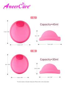 AneerCare Menstrual Disc Silicone Disc High Capacity For Heavy Flow Wear For 12 Hours Soft, Flexible, 2 Sizes Available, Reusable Menstrual Cups Free Cloth Bag.