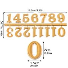 1 Pieza Tarjeta De Números Arábigos - Negro - Ver 2