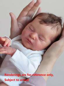 GUESSBELLY 50厘米逼真重生睡娃娃，3D彩绘皮肤，血管清晰，20英寸柔软硅胶新生儿可爱睡前玩具，适合女孩圣诞礼物 - 白色 - 查看 1