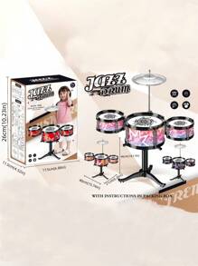 Diy爵士鼓套裝,適用於兒童互動遊戲或家居道具裝飾