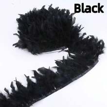 (50/100/150/200cm) Natural Turkey Feather With 10-15cm Trim/Diy Feather Material - Multicolor100cm - View 3