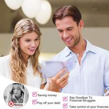 1000 Savings Challenge Binder, Money Saving Binder, Budget With Cash Envelope, Reusable, Savings Challenge With Envelope, Envelope Savings Challenge, Mini Budget Binder With Cash Envelope, Reusable - Pink - View 2