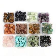 50 克盒装滚磨抛光水晶不对称虎眼石英紫水晶天然石 8-20 毫米冥想平衡能量石 - 50grams Boxed Stone Without Hole - 查看 5