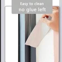 1卷窗戶防風保暖膜帶,防止冬季漏風,防風防水無縫密封條,高黏度,浴室防水不留膠,防風,覆蓋門窗縫隙 - 銀色 - 查看 3