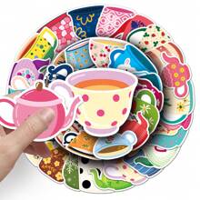 50入組防水貼紙,適用於玻璃杯、茶壺、行李箱、機車、筆記型電腦、安全帽、桌子、滑板等等 - 彩色 - 查看 5