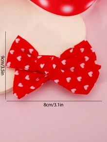 2入組迷你蝴蝶結髮夾,兒童專用 - 彩色 - 查看 5