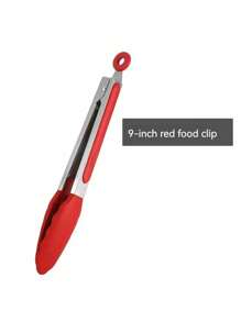 1pc Grill Tong, Food Clip, High Temperature Resistance, Non-Slip Silicone, For Cooking, BBQ, Baking, Kitchen Tools 9in - Multicolor - View 8