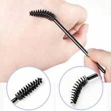 58件女性化妝工具套裝：50根睫毛掃+4個三角海綿+3把眉毛刮刀+1根梳子,化妝刷、睫毛梳、睫毛膏、眉毛修剪刀、可攜式,適用於初學者,蓬鬆卷曲章魚形梳,防打結梳,超柔軟彩妝海綿,可用於濕、乾狀態的粉撲 - 彩色 - 查看 2