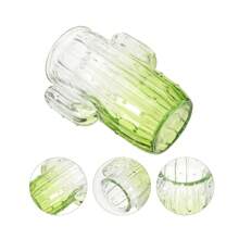 1 件玻璃花瓶仙人掌形狀花瓶餐桌裝飾擺飾 - 綠色 - 查看 6