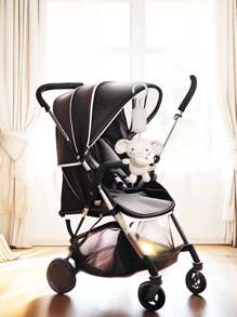 1只嬰兒卡通大象汽車掛風鈴玩具,帶有握力和聽覺訓練功能 - 米色 - 查看 1