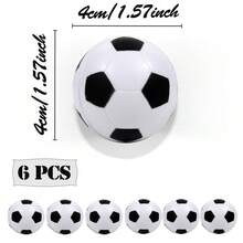 6入組足球形氣墊球,派對禮物、新年禮物、情人節禮物、運動、狂歡節遊戲、學校獎勵,適用於新年遊戲/婚禮遊戲/情人節遊戲 - 黑與白 - 查看 2