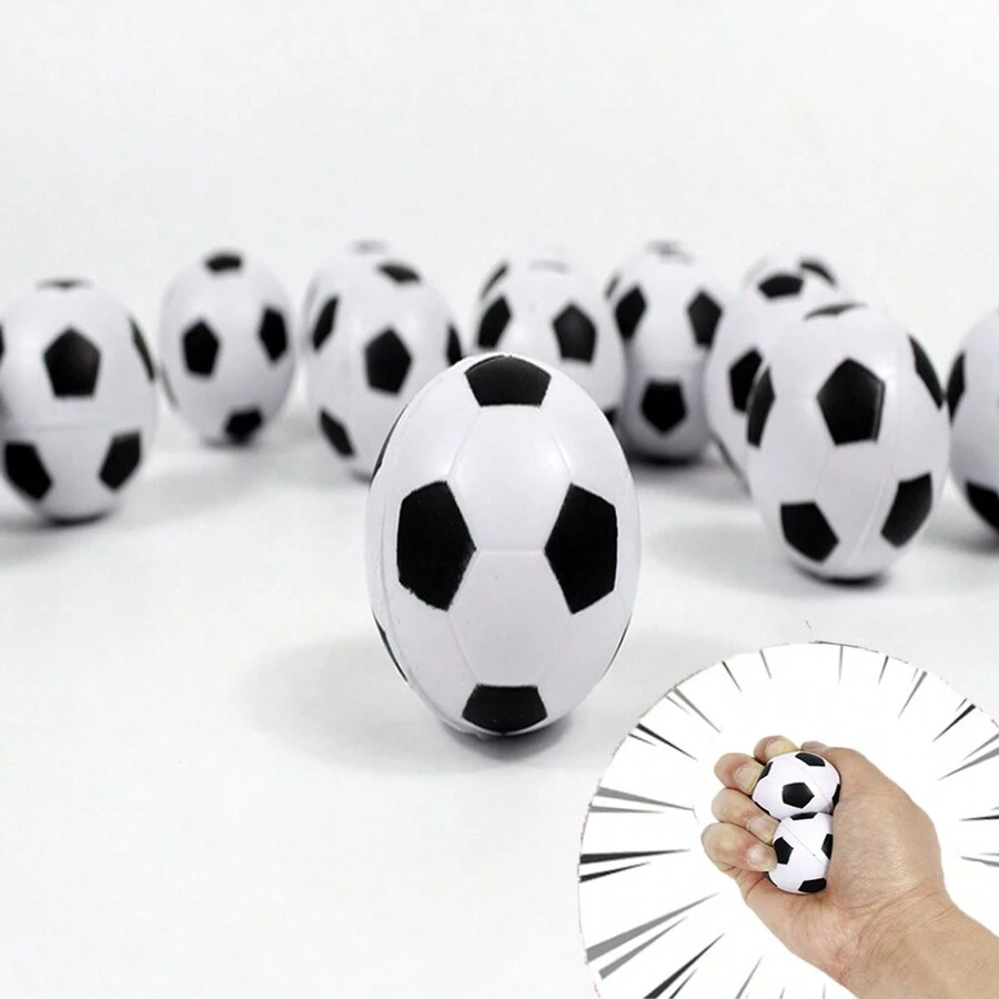 6入組足球形氣墊球,派對禮物、新年禮物、情人節禮物、運動、狂歡節遊戲、學校獎勵,適用於新年遊戲/婚禮遊戲/情人節遊戲 - 黑與白 - 查看 1