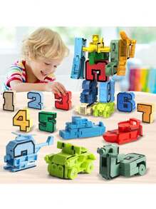 兒童變形機器人玩具-賽車機器人的數字化組合器 - 多彩 - 查看 6