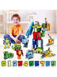 兒童變形機器人玩具-賽車機器人的數字化組合器 - 多彩 - 查看 5